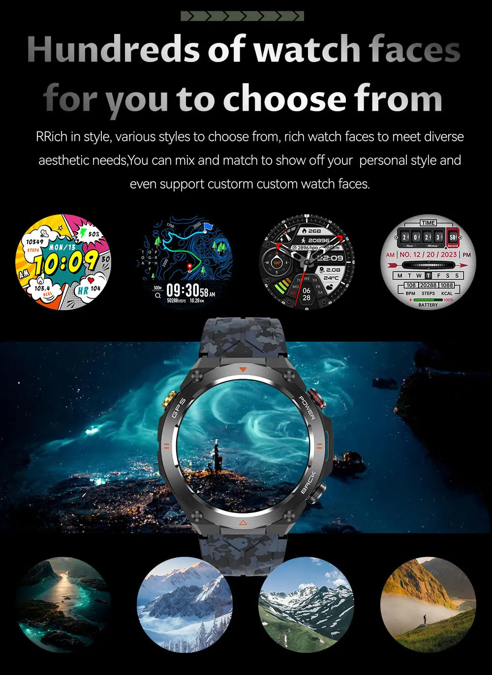2025 New For Xiaomi GPS Sports Smart Watch Men Waterproof Fitness Trackr Bluetooth call 650Mah Battery Smartwatch Woman Bracelet
