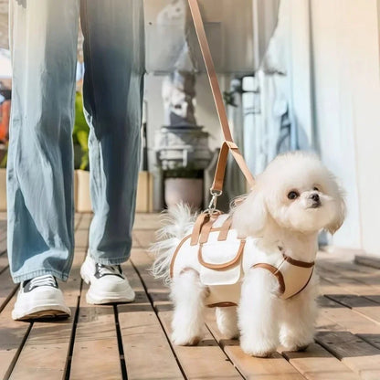 Small Dog Carrier Sling Backpack with Leash Attachment Breathable Pet Lift Harness for Cats & Puppies Hands-Free Outdoor Travel