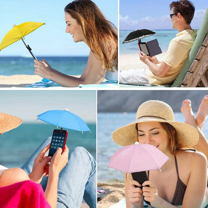 Creative Mini Umbrella Phone Stand Universal Waterproof Holder for Smartphones Portable Outdoor Rain Sun Accessory