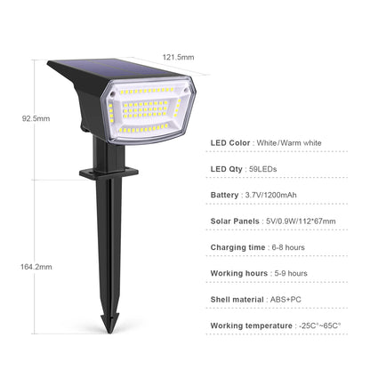 Garden Solar Lights Outdoor Waterproof Solar Powered Lamp Patio Backyard Lawn Light Lanscape Night Lighting Decoration
