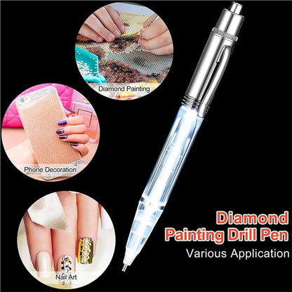 LED DIY Diamond Painting Pen with Light Illumination Drill Art Lighted Pen Applicator Bead Accessories Lighting Tool Accessories
