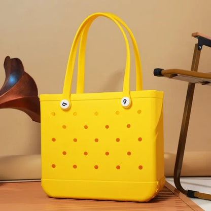 Fashion Beach Bogg Bag Rubber Waterproof Basket Large Capacity Summer Storage Shoulder Handbag Travel Women Tote Shopping Bags