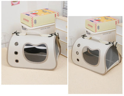Pet Cat Bag Portable Dog Tote Bag Breathable Dog Backpack Carrier Small Dog Foldable Cat Carrier Large Space Travel TransportBag