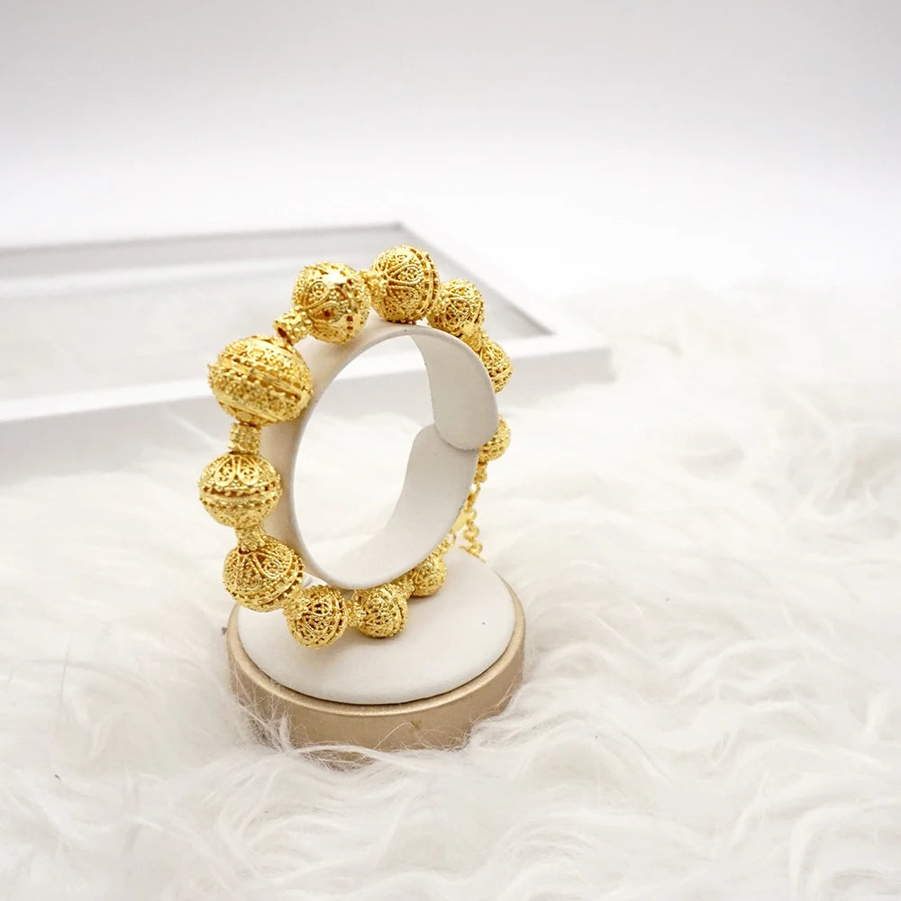 2023 Fine Jewelry Sets For Women Dubai Bridal Wedding Gifts Necklace Bracelet Earrings Ring Jewellery Set African Bead jewelry