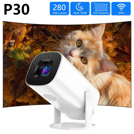 P30 Projector | Android 11 OS | 4K HDR | 1080P Resolution | 2.4G/5G WiFi | BT 5.0 | Outdoor Movie Night