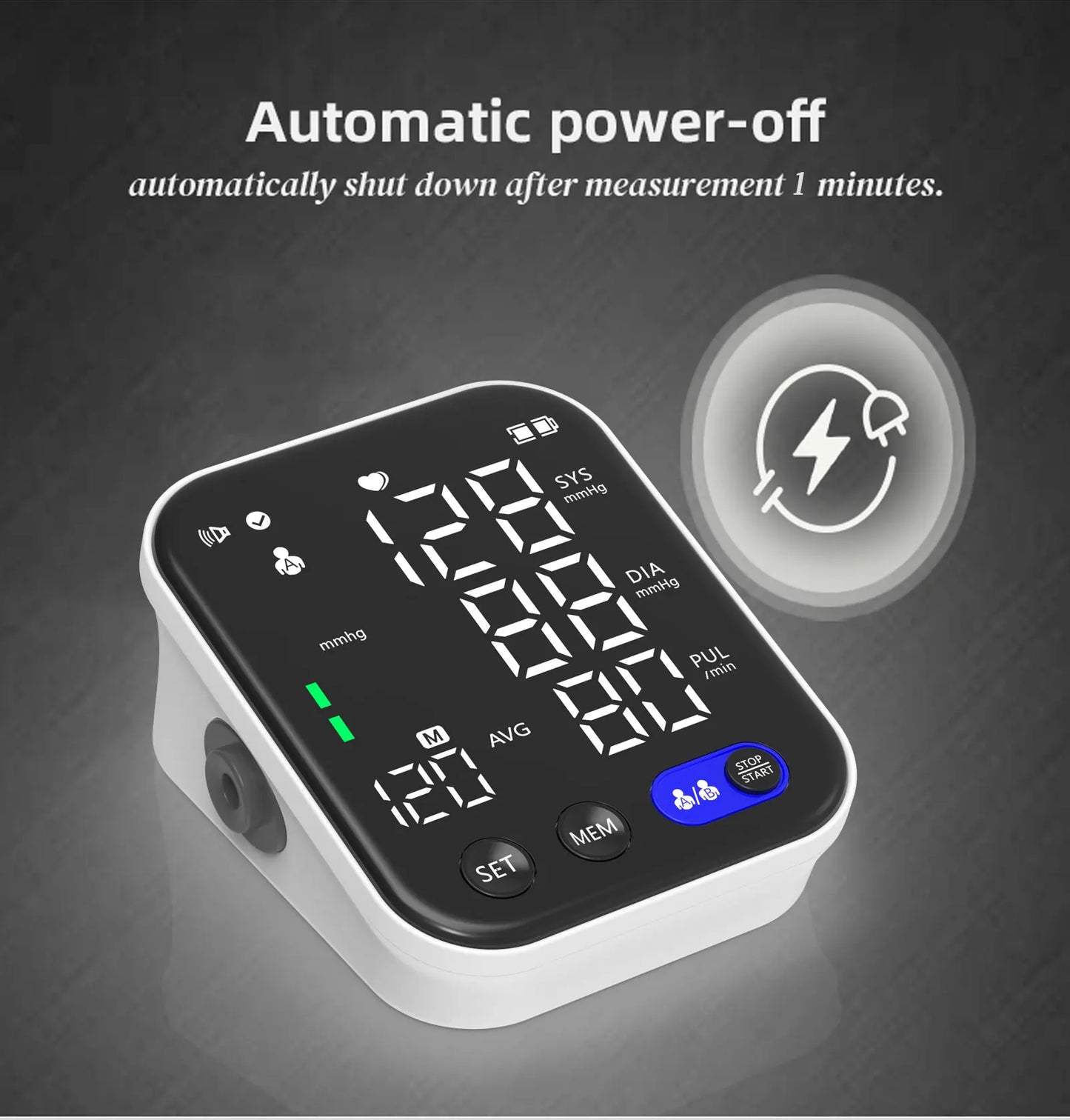 Medical Blood Pressure Monitor High Accurate Arm Cuff Tonometer Digital Sphygmomanometer Electronic Bp Monitors