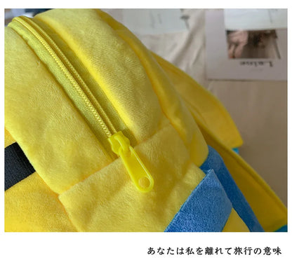 New Cartoon Anime  Backpack Minions Doll Large Size School Bag Large Capacity Student Cartoon Backpack