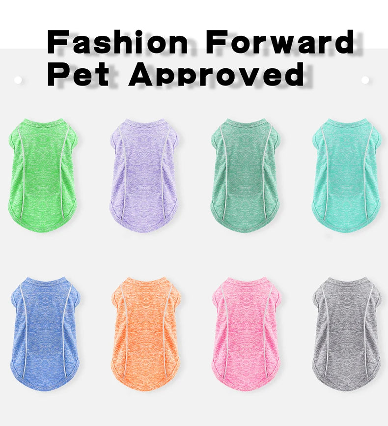 Sun Protection Dog Shirts with Reflective Strips, Quick Dry, Soft Stretchy Fabric, Available in Sizes for Small to Large Dogs!