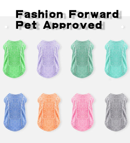 Sun Protection Dog Shirts with Reflective Strips, Quick Dry, Soft Stretchy Fabric, Available in Sizes for Small to Large Dogs!