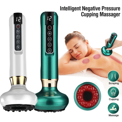 Intelligent Suction Medical Cupping Set Beauty Massager Glass Jars Anti Cellulite Cupping Vacuum Slimming Guasha Massage
