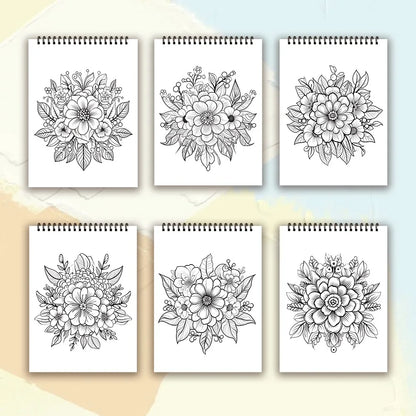 Spiral Coloring book -30 Sheets adult coloring book, 11.2 x 8.3 inches, 100g thick paper, drawing book, homecoming holiday gift