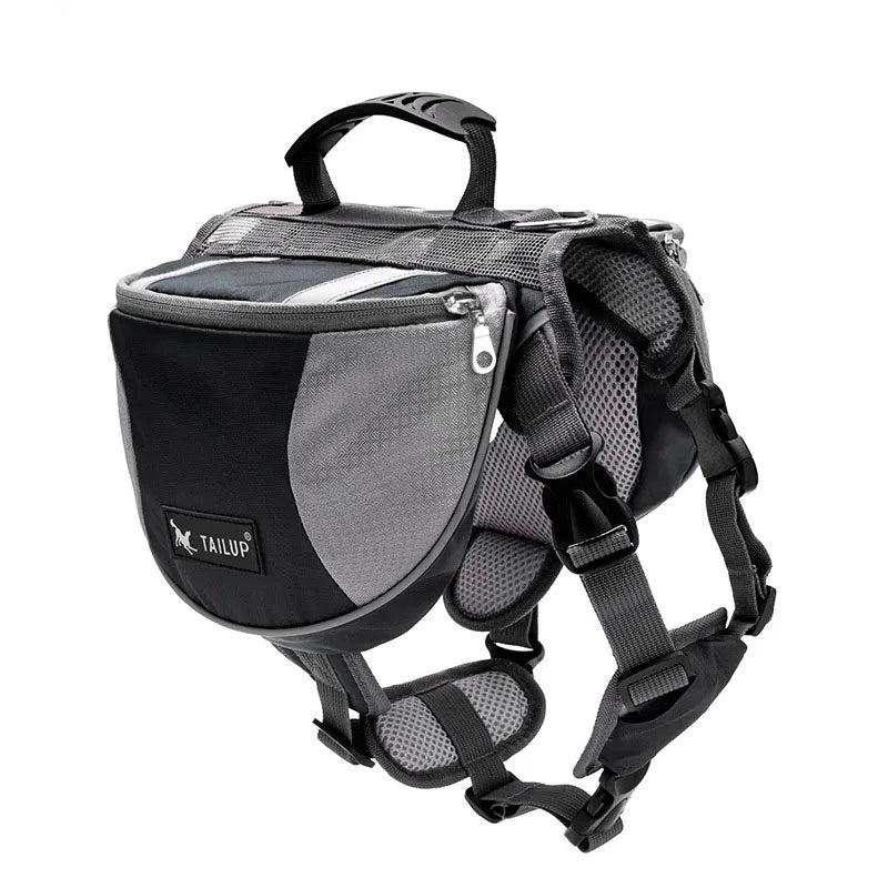 Portable dog backpack, snack bag, dog training bag, storage bag, backpack, travel bag, reflective tape backpack and back pocket