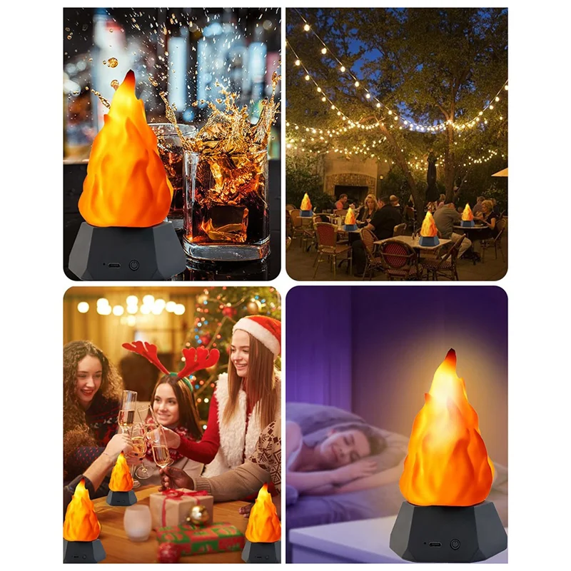 ABSU LED Simulation Flame Lamp LED Flame Lamp Outdoor Camping Garden Landscape Decoration Lamp Dining Table Decoration