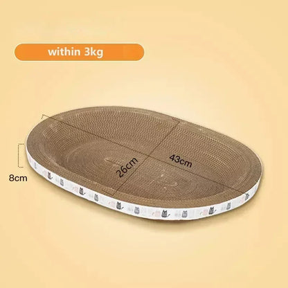 Cat Bed & Scratching Post 2-in-1 - Wear-Resistant Round Nest, Ripple Design for Sleeping/Claw Grinding, Multi-Functional