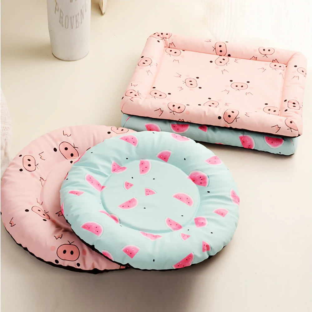 Cozy Pet Bed for Dogs & Cats Washable Round/Square House Cuddle Pad, Small Medium Large Mat for Puppy Kitten