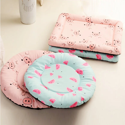 Cozy Pet Bed for Dogs & Cats Washable Round/Square House Cuddle Pad, Small Medium Large Mat for Puppy Kitten