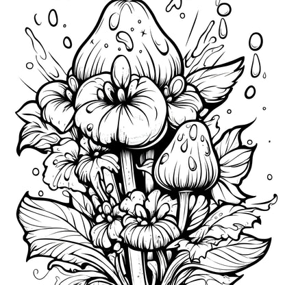 Art Coloring Book 20Page BOTANICAL GHOST Adult Picture Book Gift For Birthday Party Relieve Stress Kill Time Graffiti Painting