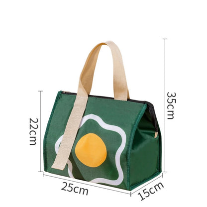 Portable Lunch Bag For Women Thermal Insulated Lunch Box Tote Cooler Handbag Waterproof Bento Pouch Office Food Bags