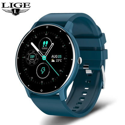 LIGE New Smart Watch Men Riding Sports Fitness Health Monitor Watch  IP67 Waterproof Bluetooth Call For Android ios Smartwatch
