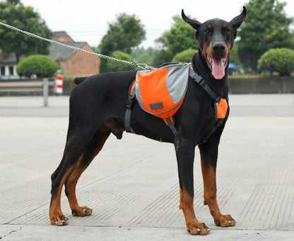 Portable dog backpack, snack bag, dog training bag, storage bag, backpack, travel bag, reflective tape backpack and back pocket