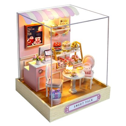 Cutebee DIY Dollhouse Super Mini Scale Miniature Dollhouse Japanese Garden Building Kit Toys for Birthday Gifts