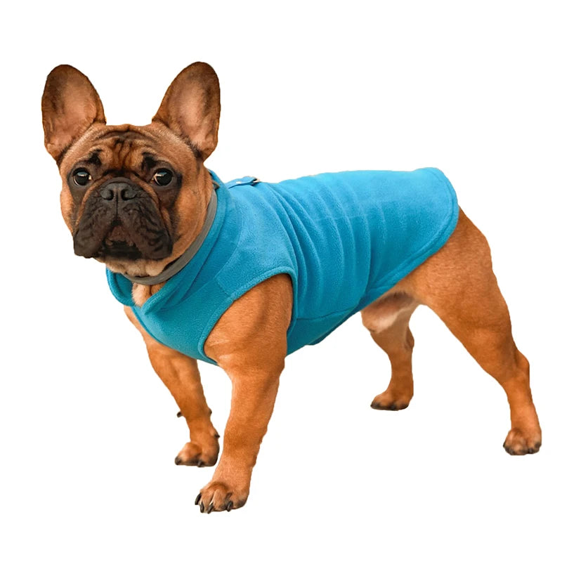 Winter Warm Fleece Dogs Clothes Soft Pet Jacket Vest with D-Ring for Small Puppy Cats Coat Chihuahua French Bulldog Pug Costume