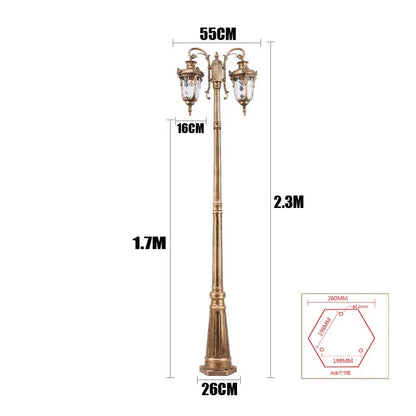 (H≈2.3M)Garden Lights Street Lights Lawn Flowers Park Lights Waterproof Outdoor Villa High Pole Lights Landscape