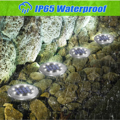 Garden Lights Outdoor Bright in-Ground Lights Landscape Lighting for Patio Pathway Lawn Solar Ground Lights LED Waterproof Solar