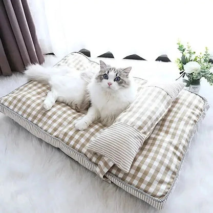 Cat Mat Winter Warm Beds Cats Cushions Kitten Bed Houses And Habitats Basket House Things Puppy Accessories All Pet Products