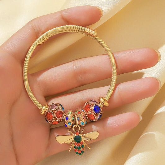 1 Women's Fashion Multi Element Beaded Love Pan Family Bracelet Bracelet Bracelet, Daily Wear Party Accessories