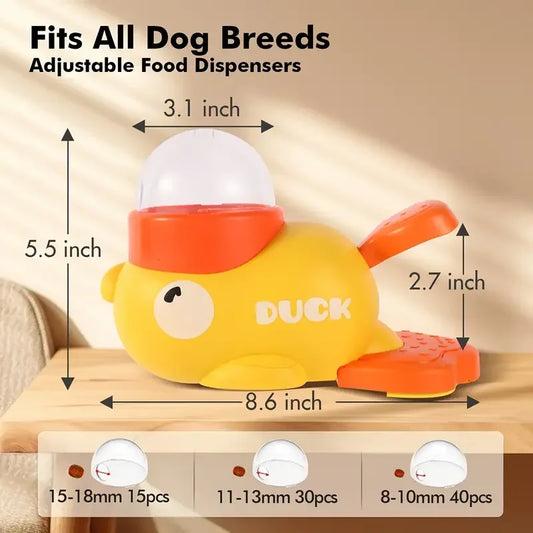 Pet Snack Feeder Dog Food Dispenser Automatic Feeder Puppy Cartoon Duck Design Used to Train Dogs Accessories Cats Cat Supplies