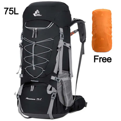 75L Camping Backpack Travel Sport Bag With Rain Cover Climbing Mountaineering Trekking Outdoor Rucksack Hiking Bag Shoulder Men