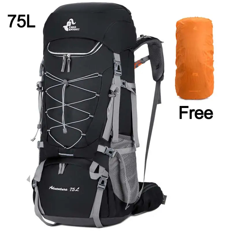 75L Camping Backpack Travel Sport Bag With Rain Cover Climbing Mountaineering Trekking Outdoor Rucksack Hiking Bag Shoulder Men