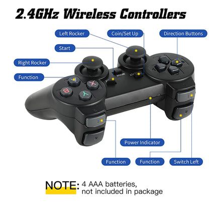 4K TV Game Stick Built-in 20000+ Games Retro Handheld Game Player NEW Video Game Console 64G 2.4G Wireless Controller Gamepad