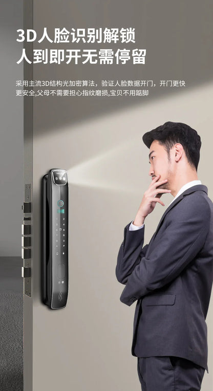 Facial Recognition Fingerprint Lock Home Anti-theft Door Visual Password Electronic Smart Door Lock Graffiti