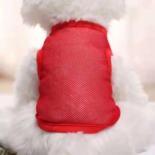 Dog Shirt Plain Breathable Mesh Fabric Quick Drying Puppy T-Shirt for Summer