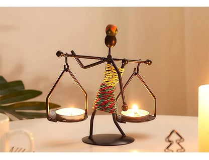 Light Luxury Table Decoration Candle Holder Iron Home Romantic Candlelight Dinner Metal Candle Holder Knick-knack Props