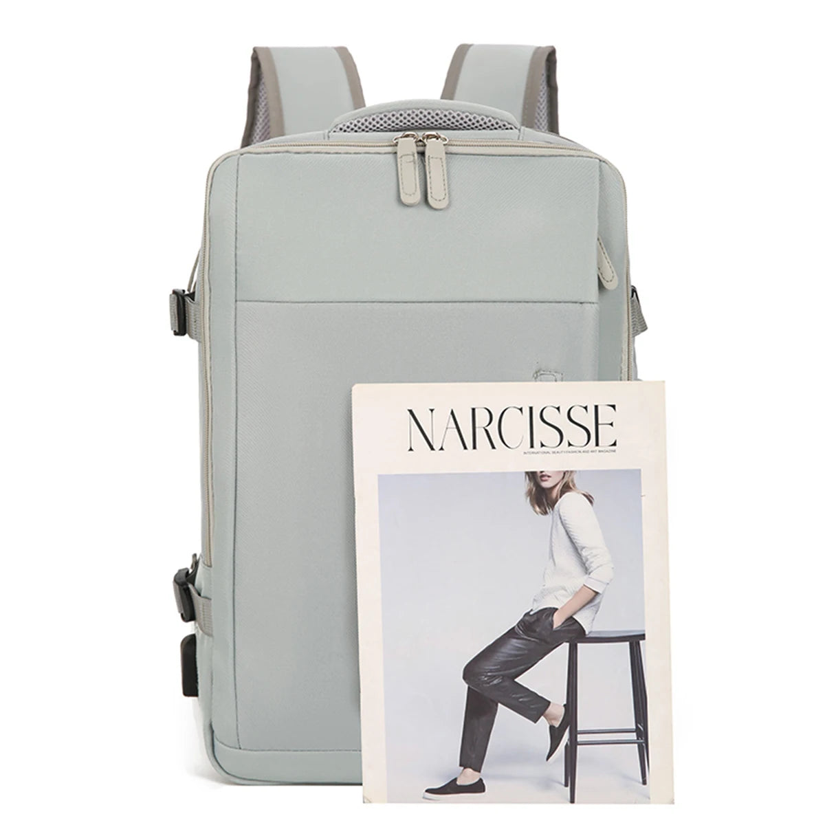 Expandable Travel Backpack - Multipocket Oxford Laptop Bag W/ Dedicated Compartment & Dual Access Zippers for Commute