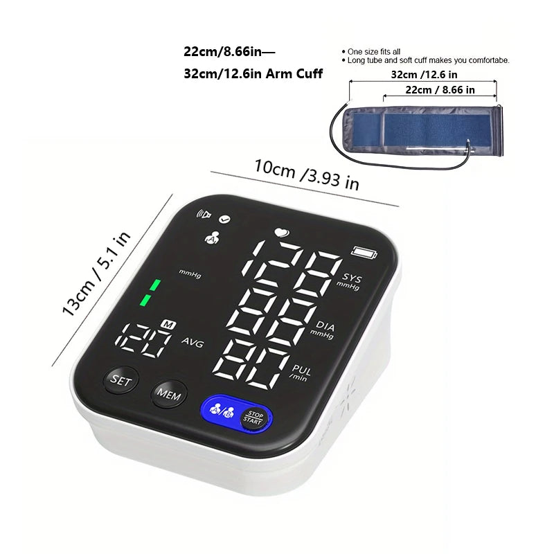 Medical Blood Pressure Monitor High Accurate Arm Cuff Tonometer Digital Sphygmomanometer Electronic Bp Monitors