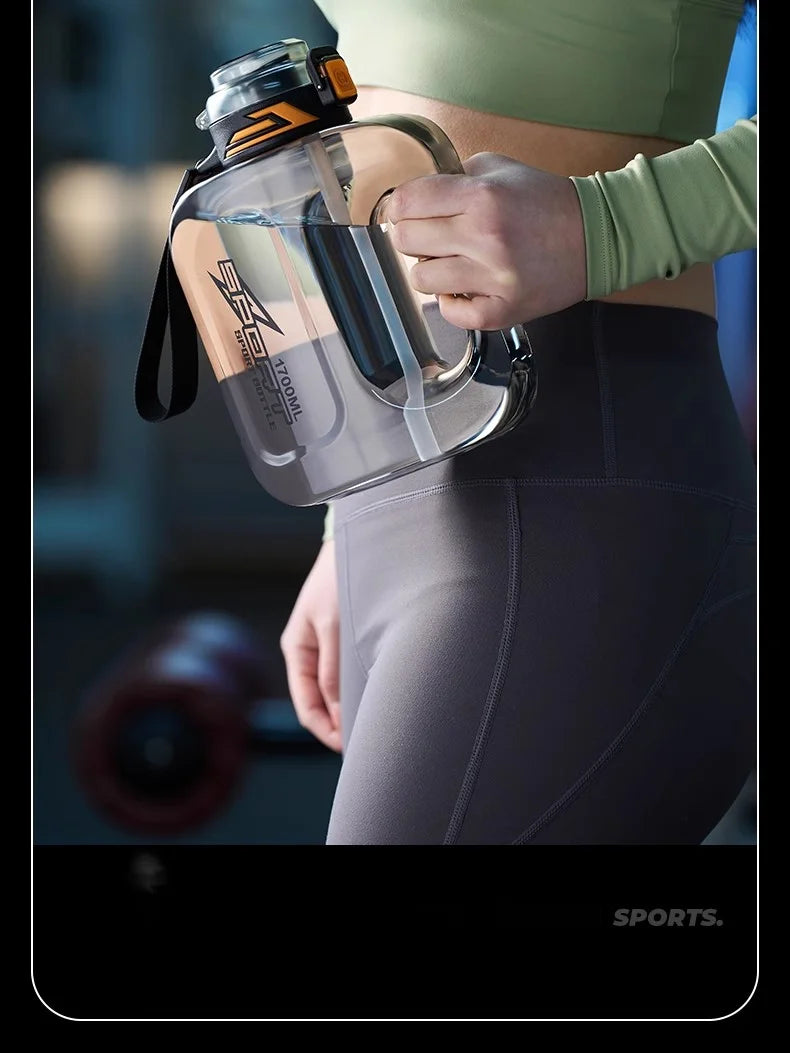 GIANXI Kettle 1.7L Large Capacity Portable Sports Kettles Outdoor Sealed Leak Proof Double Drink Sports Water Cup