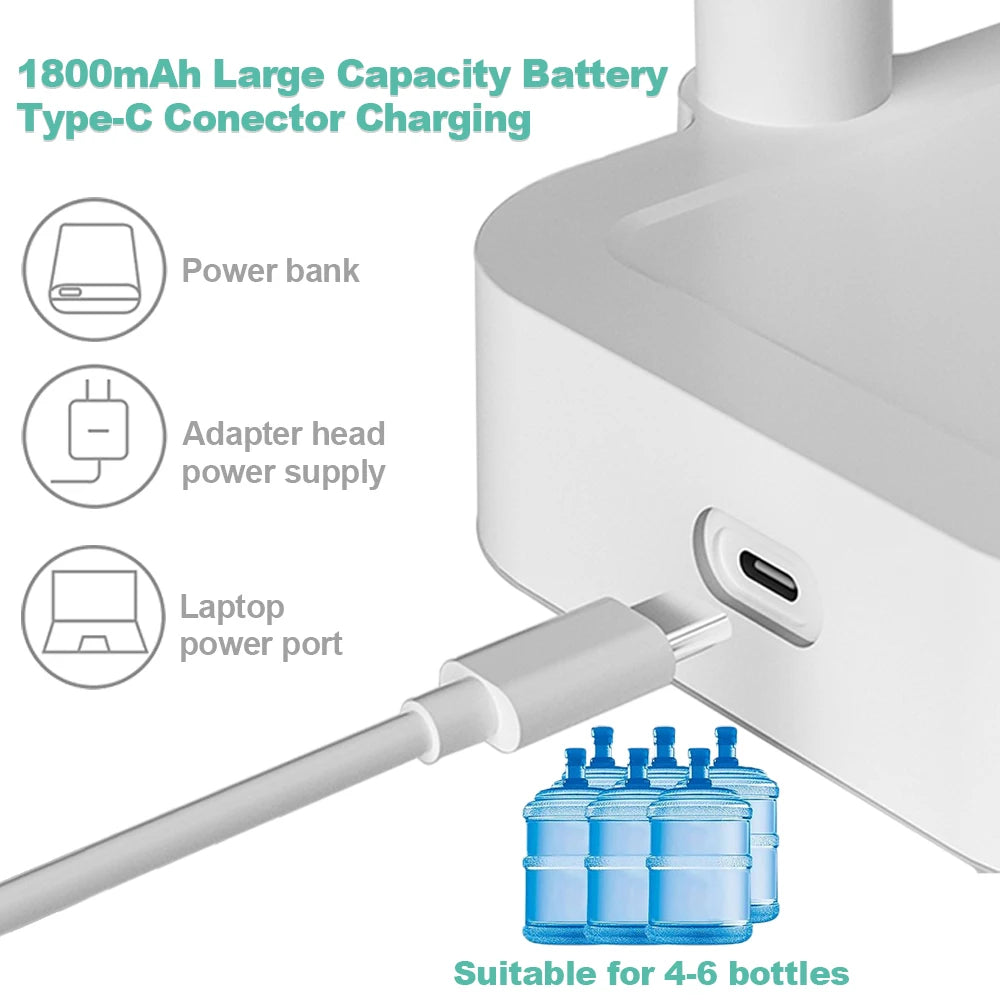 Water Gallon Pump Portable Electric Water Dispenser for Household Camping Smart  Automatic Drinking Water Bottle Gallon Pump