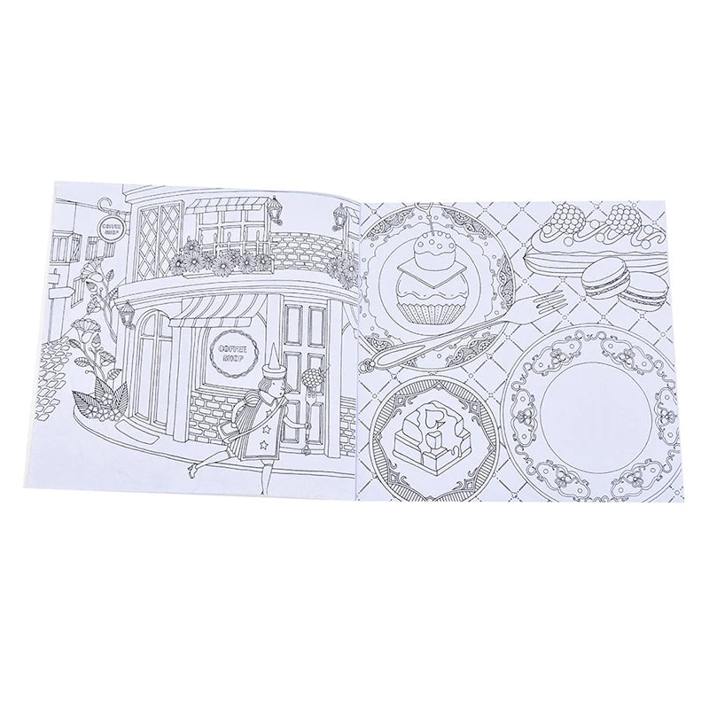 Coloring Book For Children Adult Relieve Stress Kill Time Painting Art Book Anti-Stress Magic Forest Fantasy Dream Wonderland