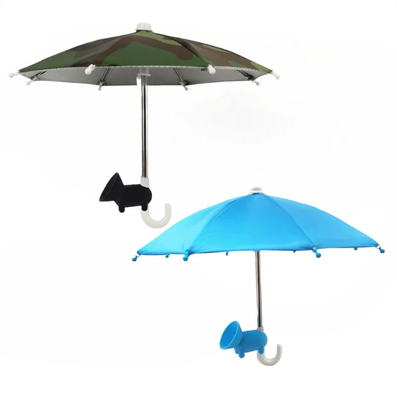 Small and Mini Umbrella Multi-color Mobile Phone Sunshade Umbrella with Suction Cup Phone Stands Outdoor Cover Sun Shield Mount