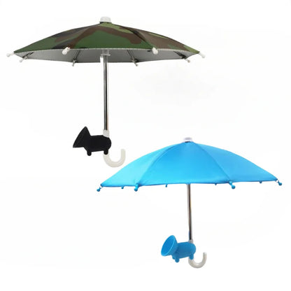 Small and Mini Umbrella Multi-color Mobile Phone Sunshade Umbrella with Suction Cup Phone Stands Outdoor Cover Sun Shield Mount