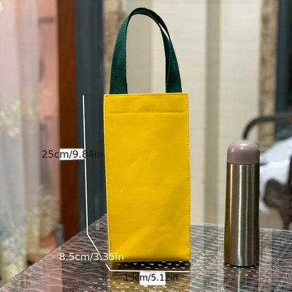 1Pc Handheld Water Bottle Holder Portable  Universal Canvas Insulated Cup Cover Cup Bag Carrying Umbrella Bag