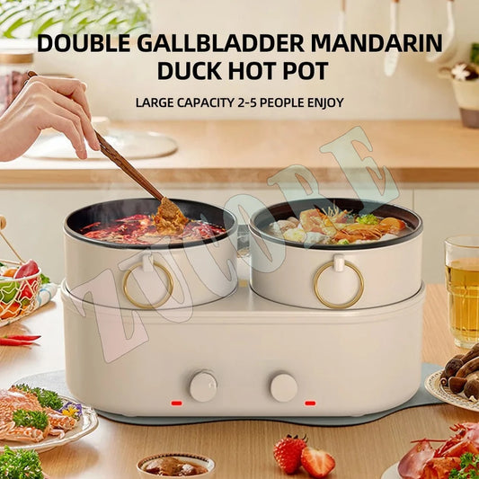 Kitchen Cooking Pot Double Multi Cooker Electric Boiling Pot Split Type Hot Pott Elektrisch