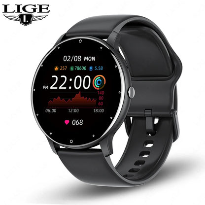 LIGE 2025 Smart watch Ladies Full touch Screen Sports Fitness watch IP67 waterproof Bluetooth For Android iOS Smart watch Female