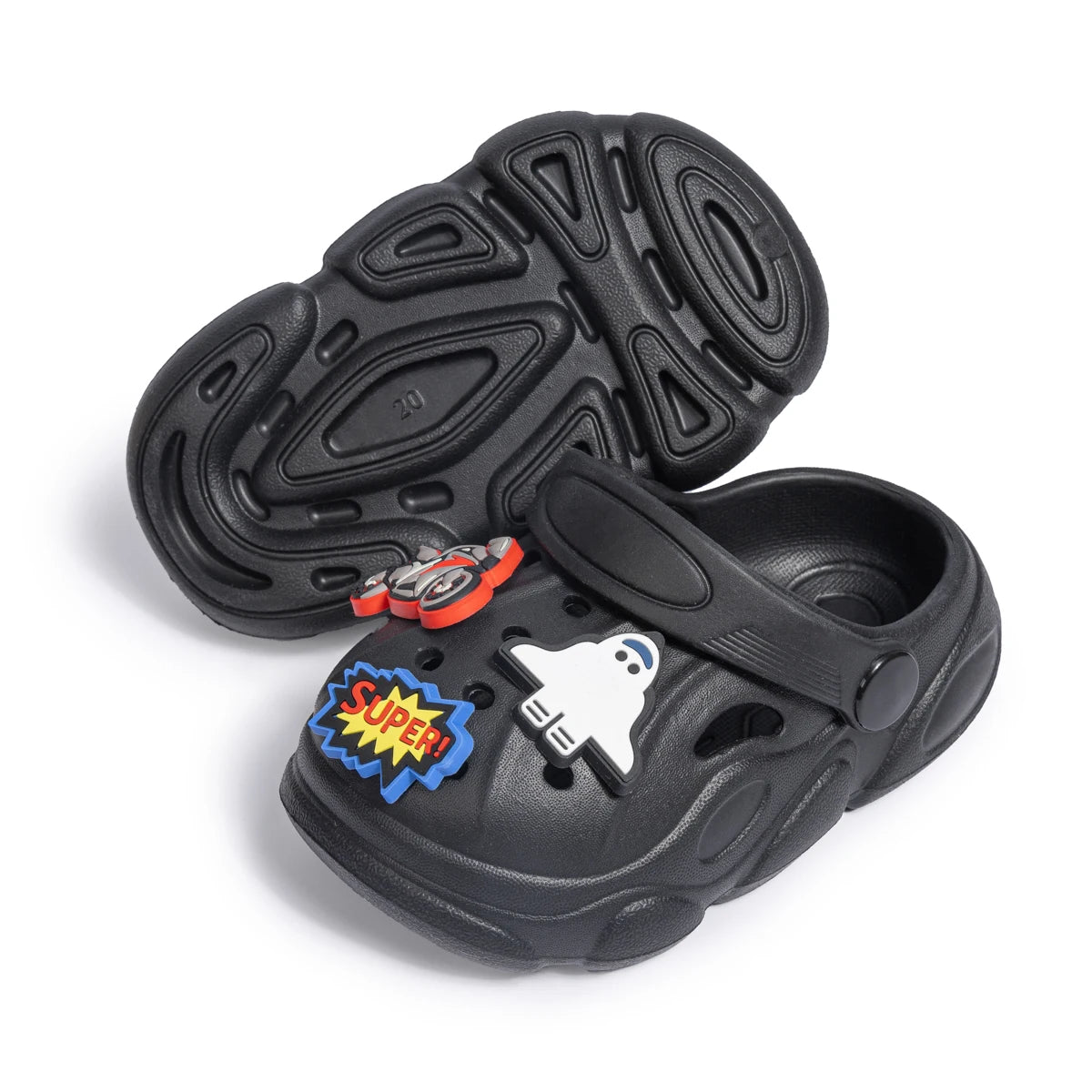 New Solid Color Summer Breathable Garden Shoes Baby Sandals Cute Decoration Boys Girls Lightweight Anti-slip Casual Shoes