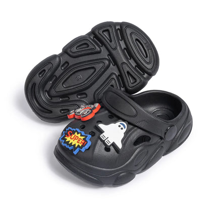 New Solid Color Summer Breathable Garden Shoes Baby Sandals Cute Decoration Boys Girls Lightweight Anti-slip Casual Shoes