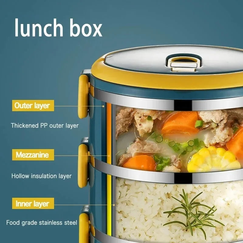 Portable Lunch Box Thermo Insulation Bento Thermos Containers Bento Bag Food Warmer for Kids Food Containers